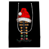 Merry Christmas Drag Racing Christmas Tree  Medium Cadeauzakje (Achterkant)