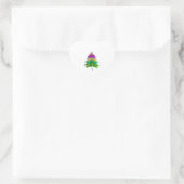 Merry Christmas Dragonfly Christmas Tree T-Shirt Hart Sticker (Tas)
