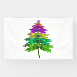 Merry Christmas Dragonfly Christmas Tree T-Shirt Spandoek