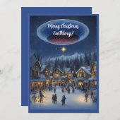 Merry Christmas Earthlings funny alien christmas Feestdagenkaart (Voorkant / Achterkant)