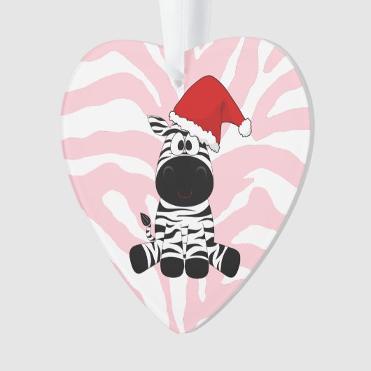 Merry Christmas EDS Warrior Zebra Ribbon Ornament (voorkant)