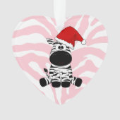 Merry Christmas EDS Warrior Zebra Ribbon Ornament (voorkant)