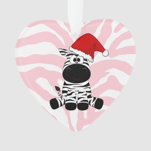Merry Christmas EDS Warrior Zebra Ribbon Ornament (voorkant)