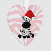 Merry Christmas EDS Warrior Zebra Ribbon Ornament (voorkant)