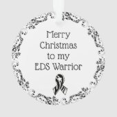 Merry Christmas EDS Warrior Zebra Ribbon Ornament (achterkant)