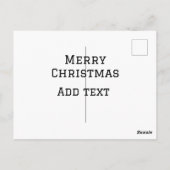 Merry Christmas eenvoudige minimale add naam tekst Briefkaart (Achterkant)