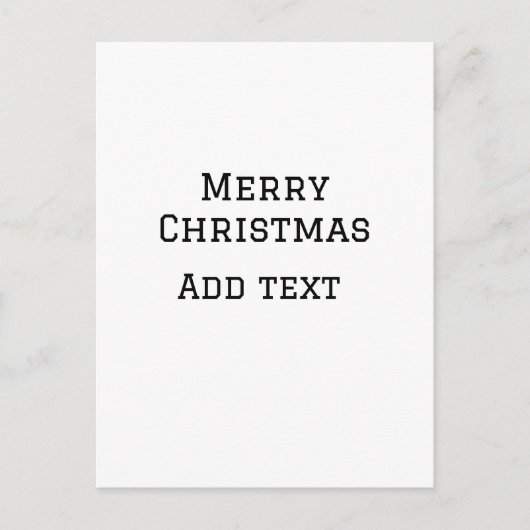 Merry Christmas eenvoudige minimale add naam tekst Briefkaart (Voorkant)
