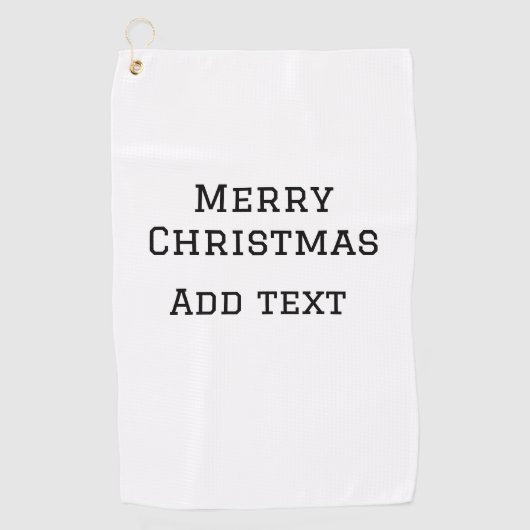 Merry Christmas eenvoudige minimale add naam tekst Golfhanddoek (Voorkant)