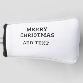 Merry Christmas eenvoudige minimale add naam tekst Golfheadcover