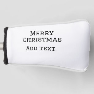 Merry Christmas eenvoudige minimale add naam tekst Golfheadcover