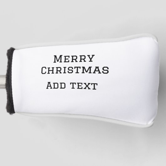 Merry Christmas eenvoudige minimale add naam tekst Golfheadcover (Voorkant)