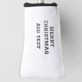 Merry Christmas eenvoudige minimale add naam tekst Golfheadcover (Draai 90)