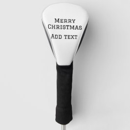 Merry Christmas eenvoudige minimale add naam tekst Golfheadcover