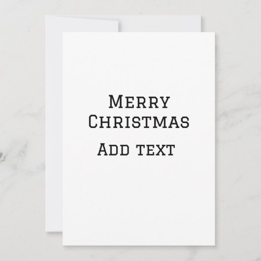 Merry Christmas eenvoudige minimale add naam tekst Kaart (Voorkant)