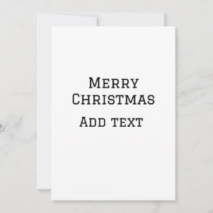 Merry Christmas eenvoudige minimale add naam tekst Kaart