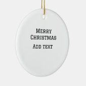 Merry Christmas eenvoudige minimale add naam tekst Keramisch Ornament (Rechts)