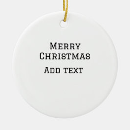 Merry Christmas eenvoudige minimale add naam tekst Keramisch Ornament