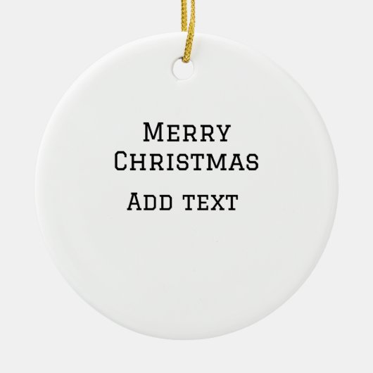 Merry Christmas eenvoudige minimale add naam tekst Keramisch Ornament (Voorkant)