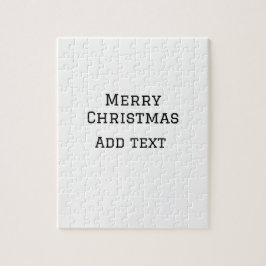 Merry Christmas eenvoudige minimale add naam tekst Legpuzzel