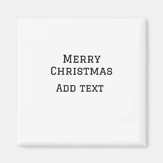 Merry Christmas eenvoudige minimale add naam tekst Magneet (Voorkant)
