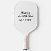 Merry Christmas eenvoudige minimale add naam tekst Pickleball Paddle (Achterkant)