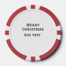 Merry Christmas eenvoudige minimale add naam tekst Poker Chips