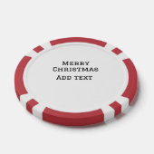 Merry Christmas eenvoudige minimale add naam tekst Poker Chips (Enkel)