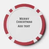 Merry Christmas eenvoudige minimale add naam tekst Poker Chips (Achterkant)