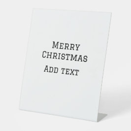 Merry Christmas eenvoudige minimale add naam tekst Reclamebord Met Voetstuk