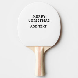 Merry Christmas eenvoudige minimale add naam tekst Tafeltennisbatje