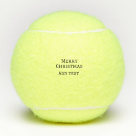 Merry Christmas eenvoudige minimale add naam tekst Tennisballen