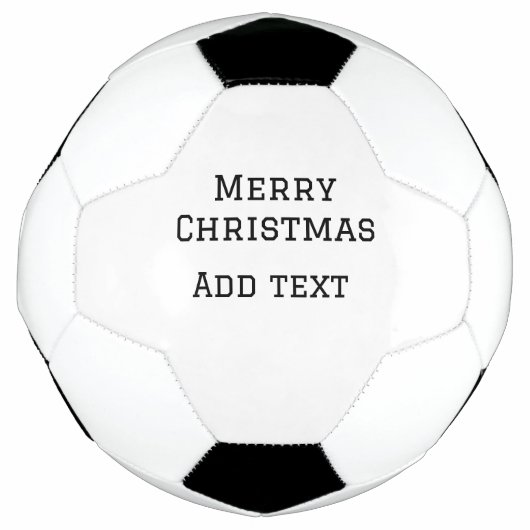 Merry Christmas eenvoudige minimale add naam tekst Voetbal (Voorkant)