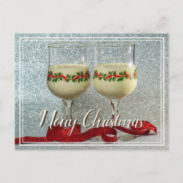 Merry Christmas Eggnog Glasses Briefkaart