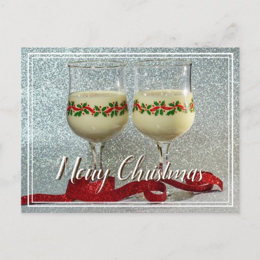 Merry Christmas Eggnog Glasses Briefkaart (Voorkant)