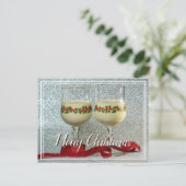 Merry Christmas Eggnog Glasses Briefkaart (Staand voorkant)