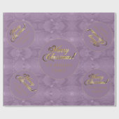 Merry Christmas Elegant Goud Script Roze Cadeaupapier (Vlak)