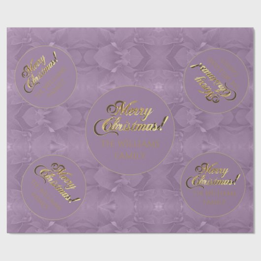Merry Christmas Elegant Goud Script Roze Cadeaupapier (Vlak)