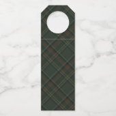 Merry Christmas elegant hunter green holiday Flessenhanger (Achterkant)