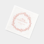 Merry Christmas Elegant Krans Party Roos Gold Folie Servetten (Links)