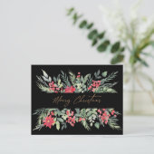 Merry Christmas elegant Postcard Briefkaart (Staand voorkant)