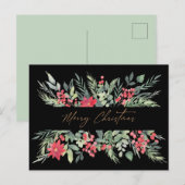 Merry Christmas elegant Postcard Briefkaart (Voorkant / Achterkant)