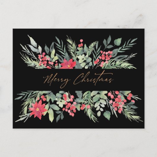 Merry Christmas elegant Postcard Briefkaart (Voorkant)