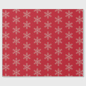Merry Christmas Elegant Snowflake Holiday Winter Cadeaupapier (Vlak)