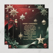 Merry Christmas elegant Stars & Festive Aankondiging (Voorkant / Achterkant)