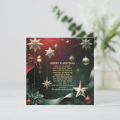 Merry Christmas elegant Stars & Festive Aankondiging (Staand voorkant)