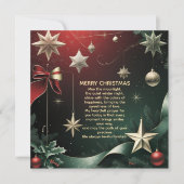 Merry Christmas elegant Stars & Festive Aankondiging (Voorkant)