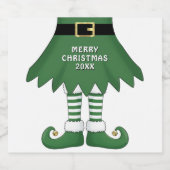 Merry Christmas Elf Holiday Green Bier Etiket (Enkel label)