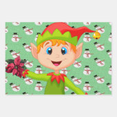 Merry Christmas Elf Santa Wrapping Paper Sheets (Voorkant 2)