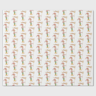 Merry Christmas Elf wrapping paper Cadeaupapier