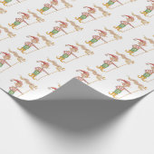 Merry Christmas Elf wrapping paper Cadeaupapier (Hoek)